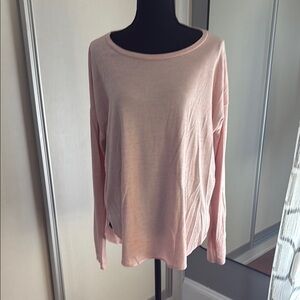 Women's Light Pink Long Sleeve Top